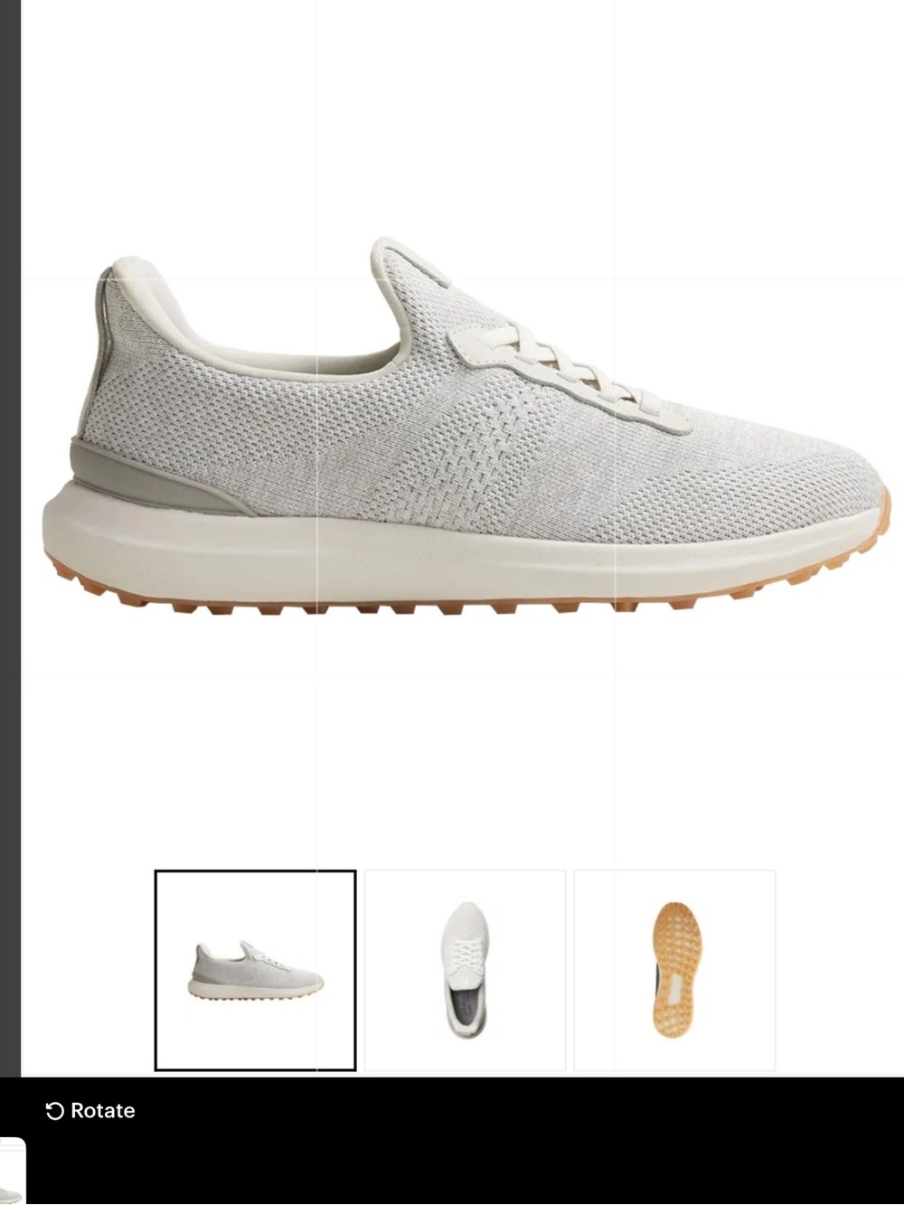 Johnnie-O Range Runner 2.0 knit sneakers Light Gray (Vapor) color Size 11